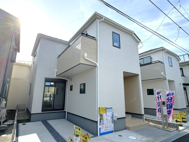 柏市増尾台4丁目新築戸建【増尾西小学校：5分】の外観|2号棟外観・完成済み内覧可能です