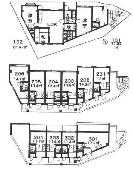 シティメイト芦屋の間取り
