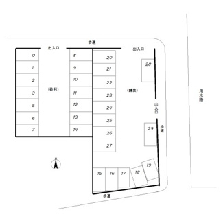 【区画図】 | 小川大谷田5-17西側駐車場