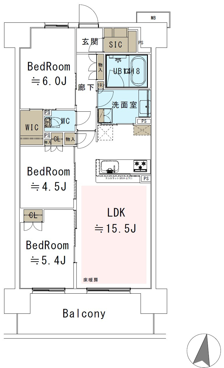 【間取り】 | クレヴィア辰巳