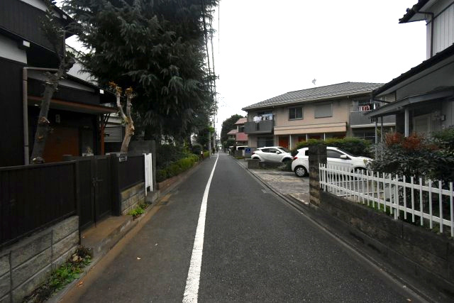 関前3丁目・売地の前面道路含む現地写真