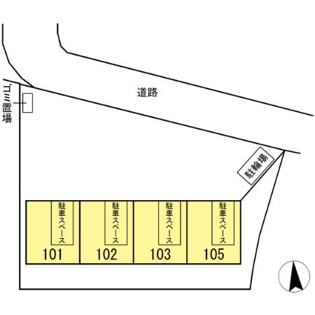 グランテージC（旧D-ROOM芋窪ガレージハウス）の区画図