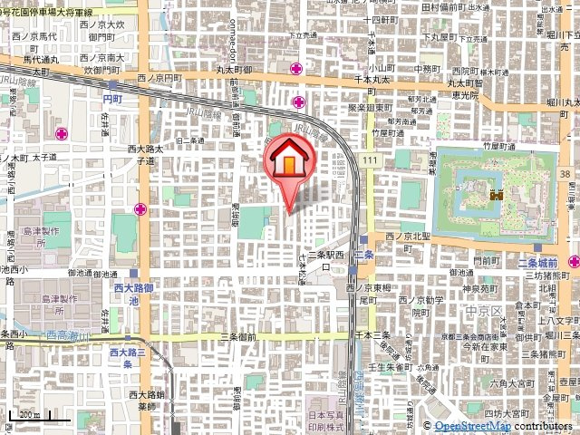 セントリヴィエ二条の地図