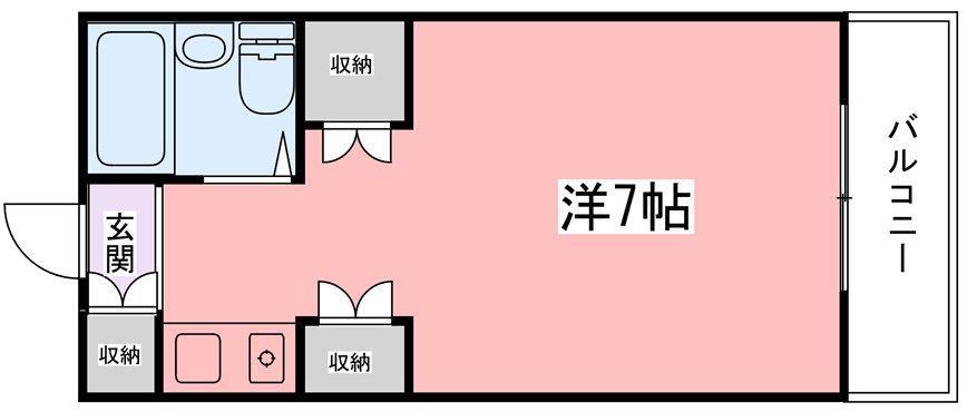 花影中村コーポの間取り