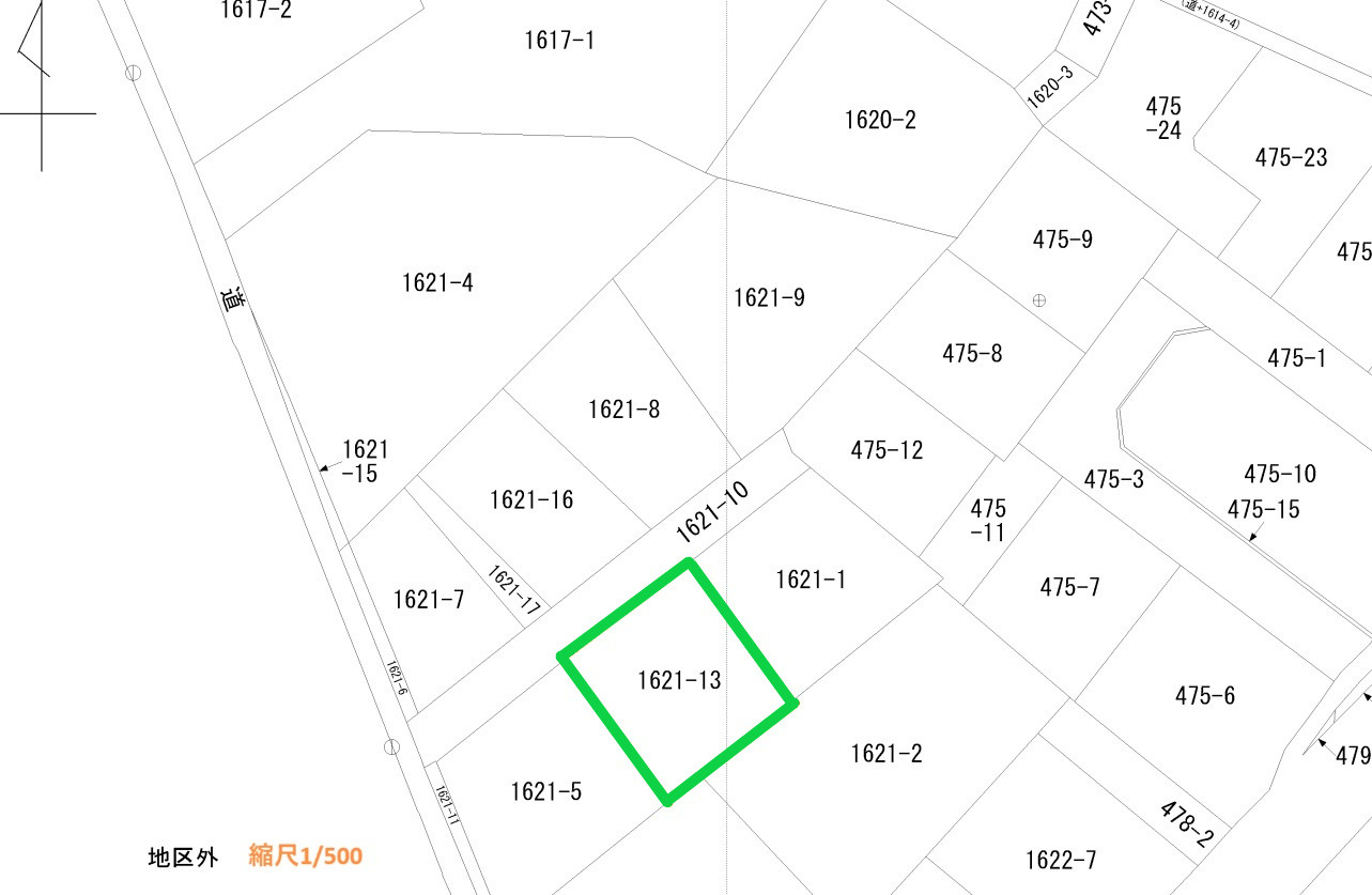 前橋市富士見町小暮売地の区画図