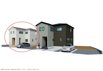 【外観パース】 | リーブルガーデン山陽小野田市大字鴨庄（２号棟） | 完成予想図です。