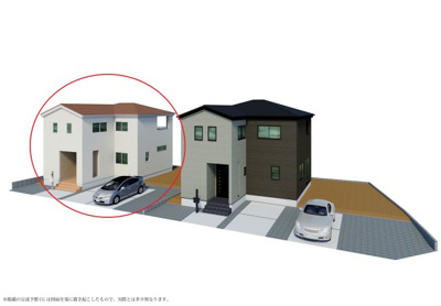 【外観パース】 | リーブルガーデン山陽小野田市大字鴨庄（２号棟） | 完成予想図です。