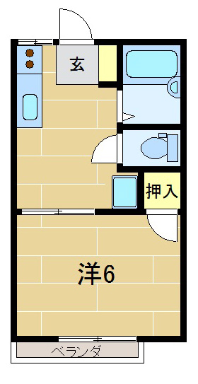 フラワーハイツ萩の間取り