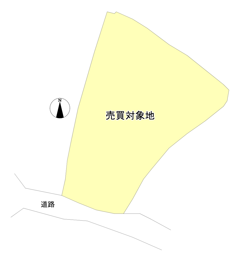 八女市吉田の売地の区画図