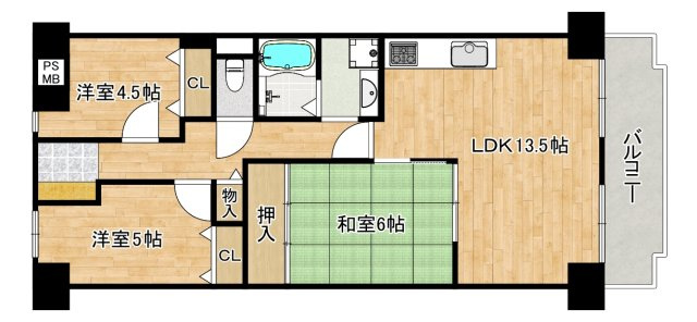 朝日プラザ浜寺の間取り