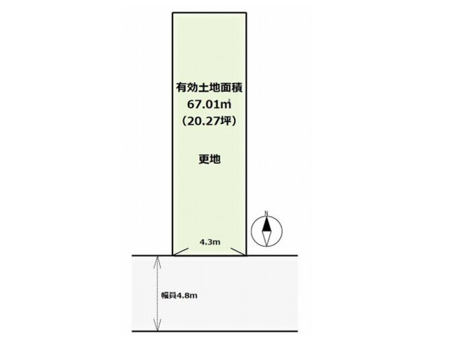 【土地図】 | 山科区北花山中道町　売地
