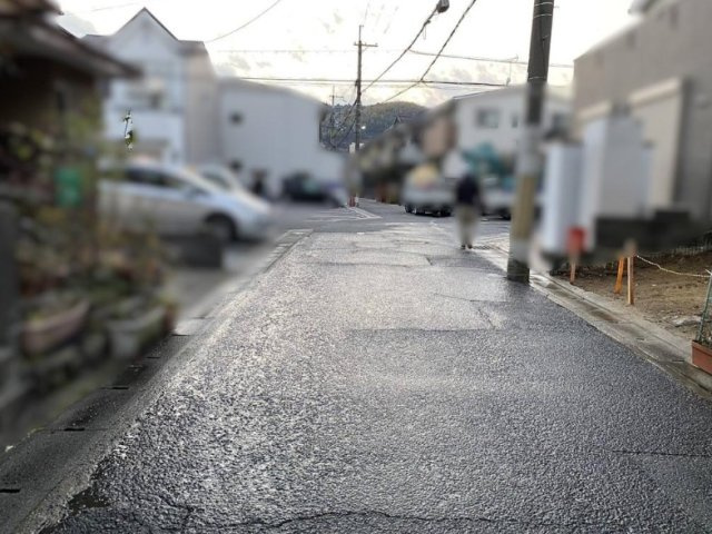 【前面道路含む現地写真】 | 山科区北花山中道町　売地
