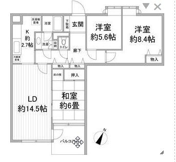 【間取り】 | エスパス由比ガ浜（エスパスユイガハマ）