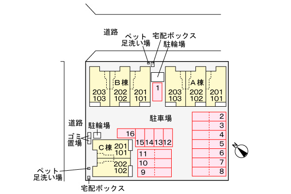 プリマヴェーラＡの駐車場|駐車場