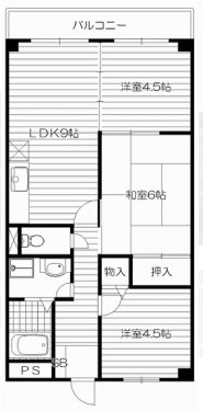 【間取り】 | カーサフィオーレ壱番館 | 3LDK