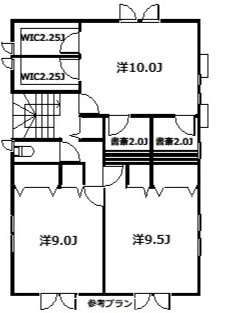 【参考プラン】 | 伊勢原市東大竹建築条件無し | 参考プラン・２階