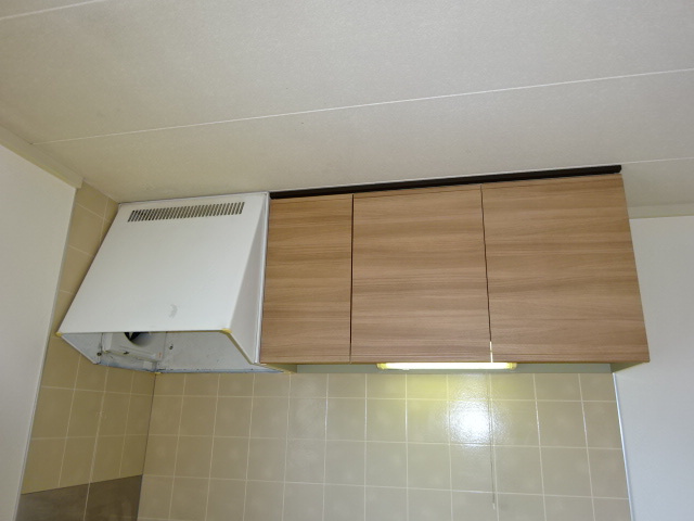 倉敷市神田３丁目のアパートのキッチン|キッチン上収納