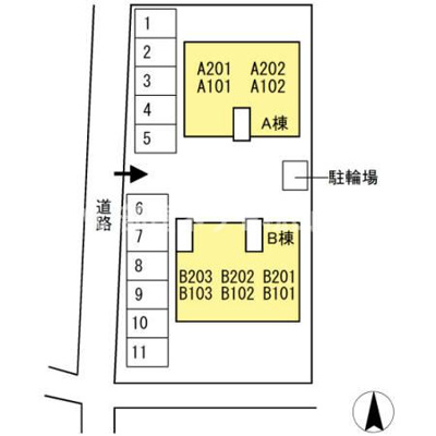 【区画図】 | ベルメゾンおち　B棟