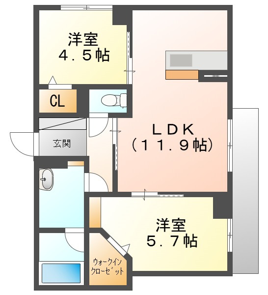 コンフォルト大元駅の間取り
