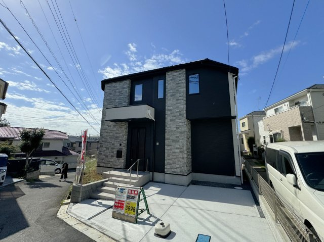 柏市増尾７丁目新築戸建【土小学校：10分】の外観|完成済み内覧可能です！