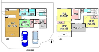 【間取り】 | 大津市和邇中165-9　中古戸建
