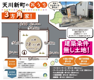天川新町　建築条件無土地の画像