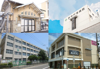 駅近くには「諏訪森商店街」が広がり、昔ながらの個人商店や新しいカフェが点在。風情を感じることができます。また浜寺エリアは歴史ある建物や神社も残っており、穏やかな暮らしを望む方にとって理想的な場所です。