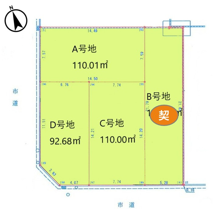 ルミエールタウン浜寺の区画図