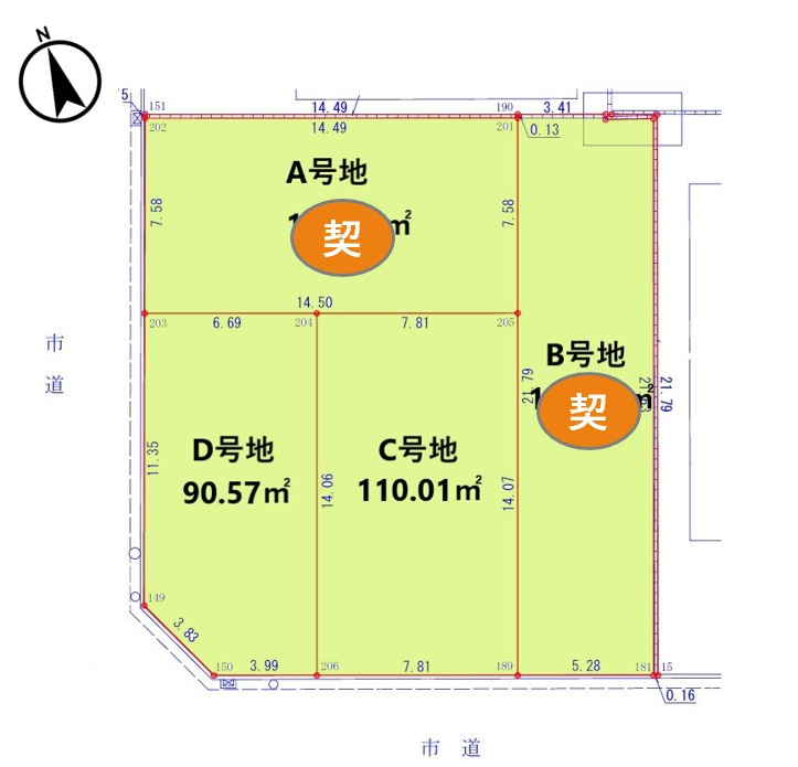 ルミエールタウン浜寺の区画図