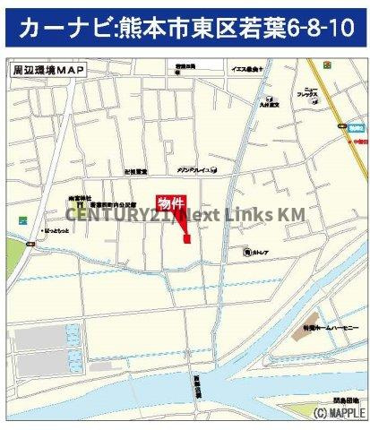 クレイドルガーデン／東区若葉第３／2号棟の地図|近所には小学校や健軍商店、江津湖公園もございます♪