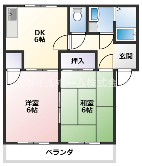 【間取り】 | サンライズフジA | 使いやすい間取りです。