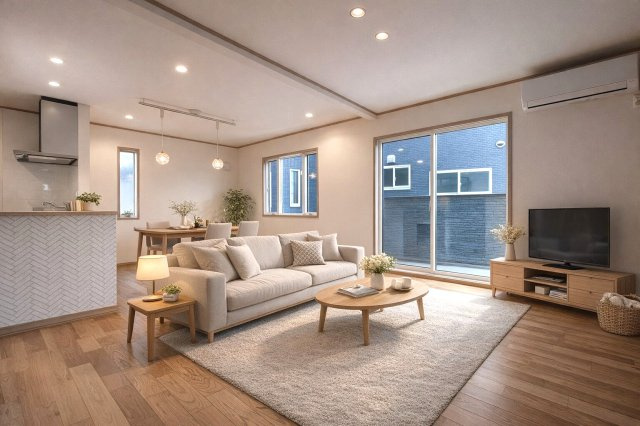 戸建　一宮市今伊勢町宮後　全4区画分譲の居間・リビング|■CGイメージ画像　リビング