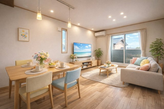 戸建　一宮市今伊勢町宮後　全4区画分譲の居間・リビング|■CGイメージ画像　リビング