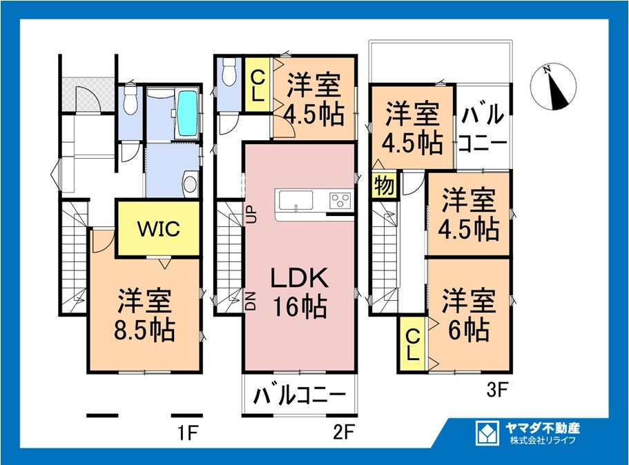 戸建　一宮市今伊勢町宮後　全4区画分譲の間取り|■D号棟　■ヤマダ不動産　株式会社リライフ　一宮店　■夢のマイホーム購入をフルサポートします！