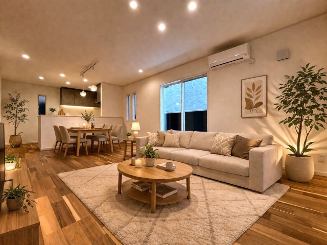 戸建　一宮市今伊勢町宮後　全4区画分譲の居間・リビング|■CGイメージ画像　リビング