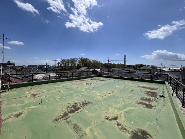 30畳以上ある屋上は絶景です。こちらから眺めることが可能な富士山は最高です。