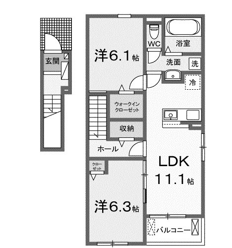 【間取り】 | ロイヤル　信濃　Ａ