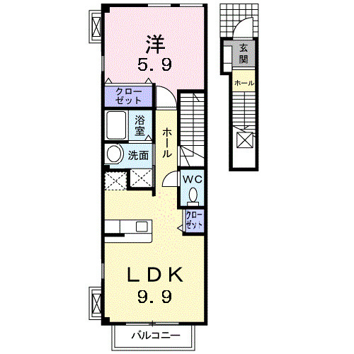 エアリーヴィラ壱番館の間取り|使い勝手の良い間取りです♪