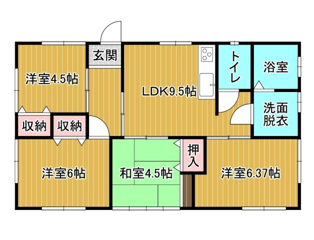 城島町江島　新築平屋の間取り