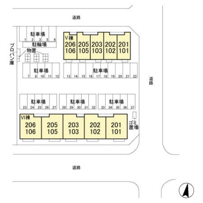【区画図】 | フォーゲルテラス リラ Ⅴ