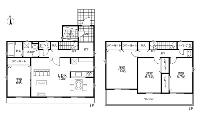 【間取り】 | ●沼津市上香貫　分譲住宅　全1棟