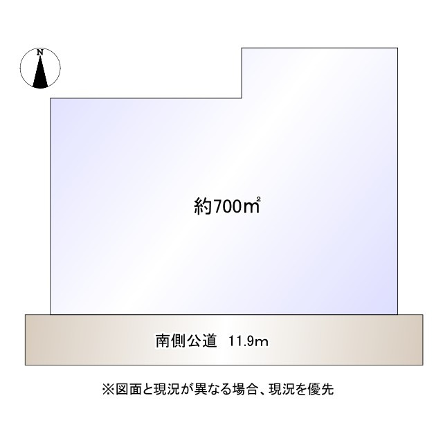 熊谷市永井太田　売地の土地図|図面と現況が異なる場合、現況を優先とします。