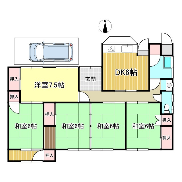 西条市安知生の中古一戸建の間取り
