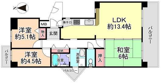 【間取り】 | リベラス21 金剛東 3棟