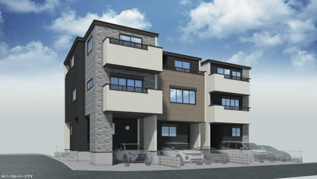 KEIAI名古屋市昭和区滝子町1期全3棟＜新築一戸建て仲介手数料無料＞の外観パース|外観パースです