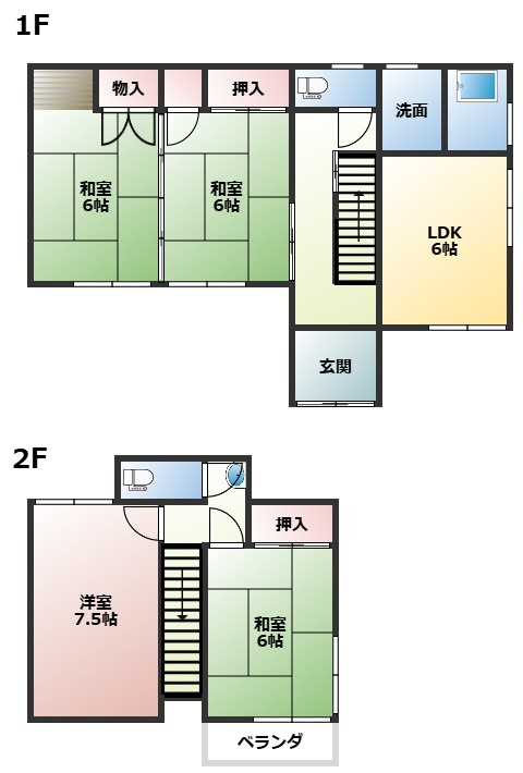 大字郡司分　中古戸建の間取り
