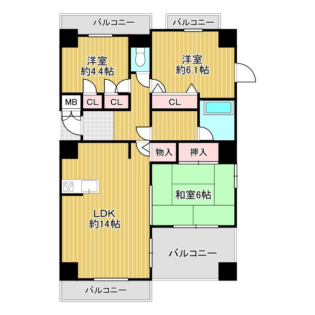 ローレルスクエア木津川台の間取り