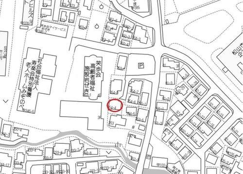 溝辺町　古家付き土地の地図
