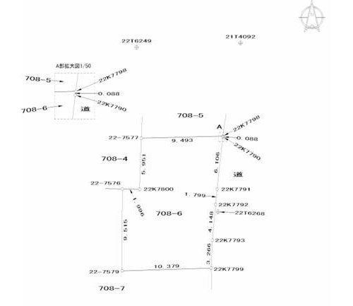 桑原６丁目　土地の区画図