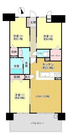 アルファステイツ本町六丁目の間取り